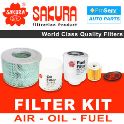 Oil Air Fuel Filter service kit for Toyota Landcruiser HZJ78 4.2 1HZ Diesel 1999-2007