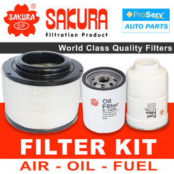 Oil Air Fuel Filter service kit for Mazda BT50 B2500 DX 2.5L Diesel 2006-2011