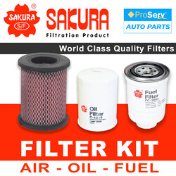 Oil Air Fuel Filter service kit for Nissan Navara D22 2.7L Diesel TD27 1997-2001