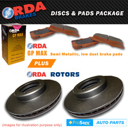 Front Disc Brake Rotors and Pads for Mazda 323 BF 1.6 4WD Turbo 11/1985-1989 260mm Dia
