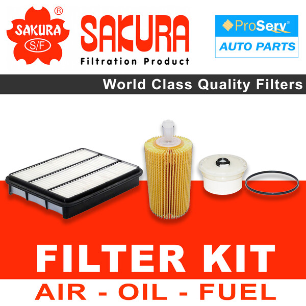 Oil Air Fuel Filter service kit for Toyota Landcruiser VDJ76 4.5 V8 (1VD-FTV) 2007-2017