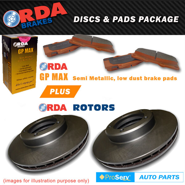 Front Disc Brake Rotors and Pads for Mitsubishi Galant VR4 IMPORT 2.0L 2.5L 1993-2002