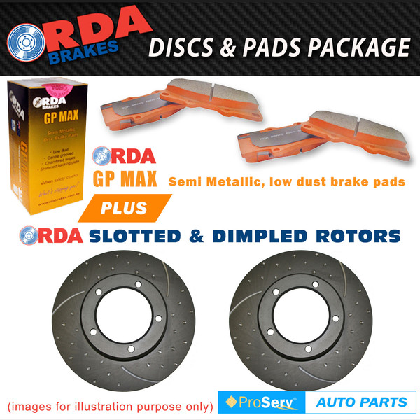 Rear Slotted Disc Brake Rotors and Pads Nissan Skyline R31 1986-1991