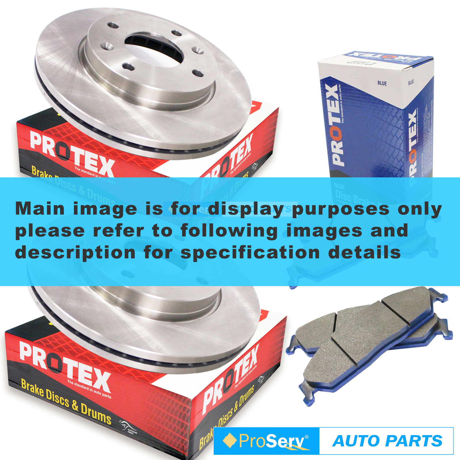 Disc brake rotors and brake pads Kia Sportage