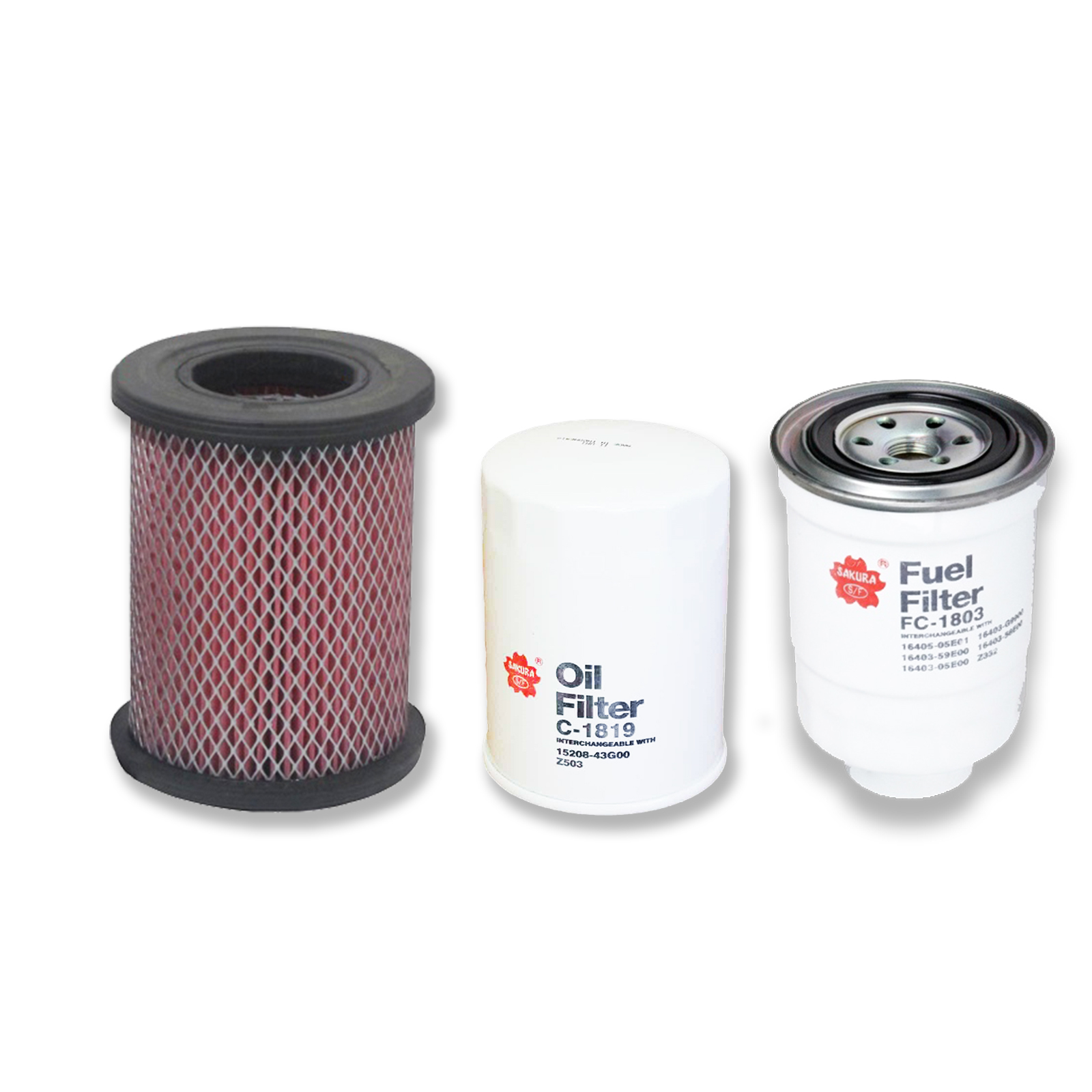 Oil Air Fuel Filter service kit for Nissan Navara D22 2.7L
