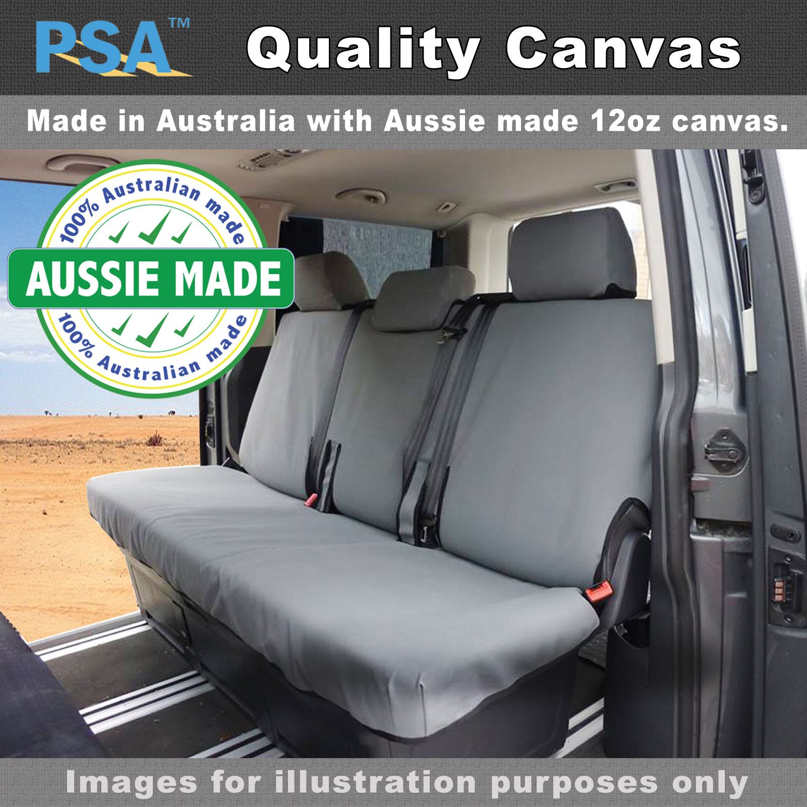 Canvas Seat Covers Rear Bench Only Fold Down Nissan Navara D40 Rs