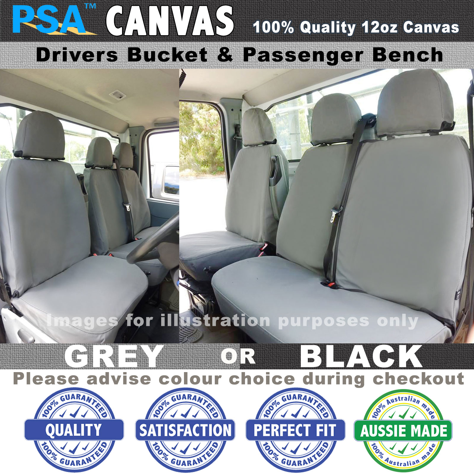 Canvas Seat Covers Toyota Landcruiser