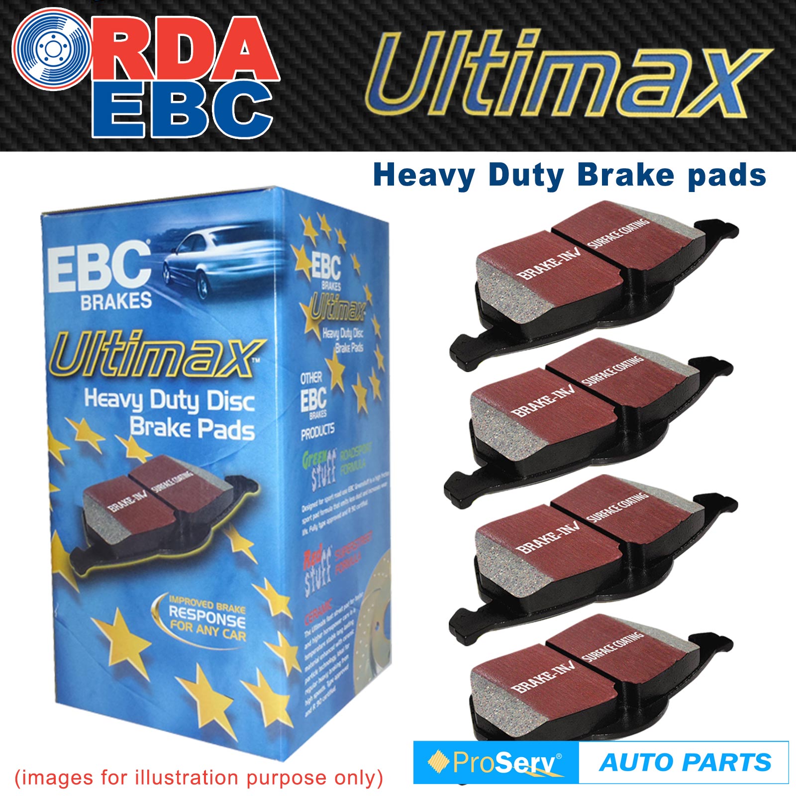 EBC Rear Brake Discs & Ultimax Pads for VW Crafter 35 2.5 TD 2006 > 11 