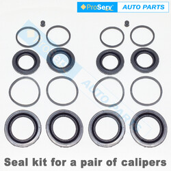 Front Brake Caliper Seal Repair Kit for Mitsubishi EVO 7 4 Piston Caliper 2001 - 2005