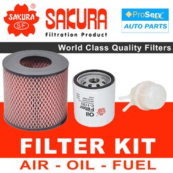 Oil Air Fuel Filter service kit for Toyota Hilux RN90 2.4L 22R 1993-1997