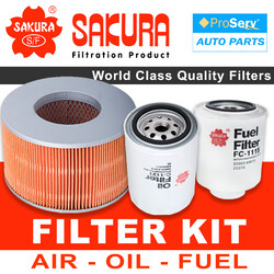 Oil Air Fuel Filter service kit for Toyota Hilux LN167 3.0L Diesel 1997-2000