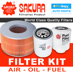 Oil Air Fuel Filter service kit for Toyota Hilux LN172 3.0L Diesel 1997-2000