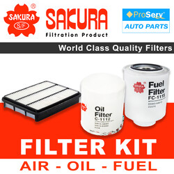 Oil Air Fuel Filter service kit for Toyota Prado KDJ121 3.0L Diesel 2002-2004