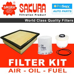 Oil Air Fuel Filter service kit for Isuzu MU-X UC 3.0L Diesel 2013-2017