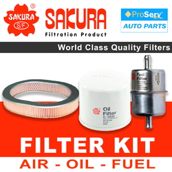 Oil Air Fuel Filter service kit for Mazda 323 FA 1.3L 1979-1986