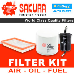 Oil Air Fuel Filter service kit for Mazda 323 BA 1.6L 1994-1998
