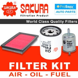 Oil Air Fuel Filter service kit for Nissan Navara D21 2.4L KA24E 1992-1997