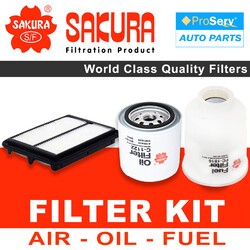 Oil Air Fuel Filter service kit for Nissan Navara D40 2.5D (Thai Built) 2008-2015