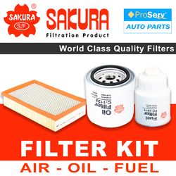 Oil Air Fuel Filter service kit for Nissan Navara D40 2.5D (Spain Built) 2005-2006