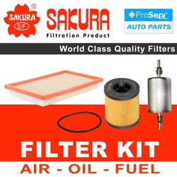 Oil Air Fuel Filter service kit for Holden Astra TS 2.2L Z22SE 2001-2004