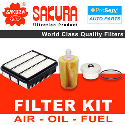 Oil Air Fuel Filter service kit for Toyota Landcruiser VDJ76 V8 (foam base air filter)