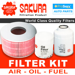 Oil Air Fuel Filter service kit for Toyota Landcruiser HDJ100 4.2L 1HDFTE 1998-2007