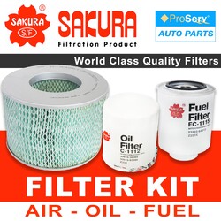Oil Air Fuel Filter service kit for Toyota Landcruiser Troopy HDJ78 4.2 1HDFTE 2001-2007