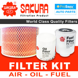 Oil Air Fuel Filter service kit for Toyota Landcruiser HZJ105 4.2 1HZ Diesel 1998-2007