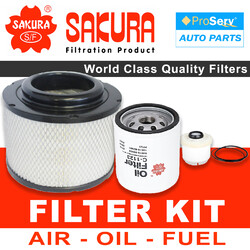 Oil Air Fuel Filter service kit for Toyota Hilux KUN16 3.0L Diesel 2013-2015