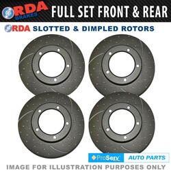 Full Set Dimpled Slotted Disc Brake Rotors for Holden Commodore VT VU VX VY VZ