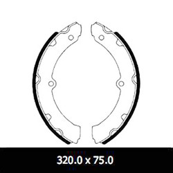 REAR SET BRAKE SHOES for Toyota COASTER RB & BB MODELS 1984 - ONWARDS