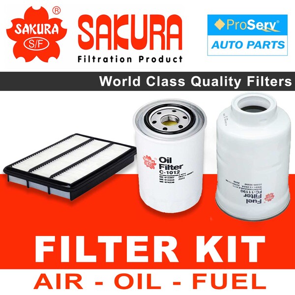 Oil Air Fuel Filter service kit for Mitsubishi Pajero NT 3.2L Diesel 4M41 Eng. 2009-2017