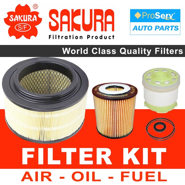 Oil Air Fuel Filter service kit for Mazda BT50 UP0YD 2.2L Turbo Diesel 2011-2015