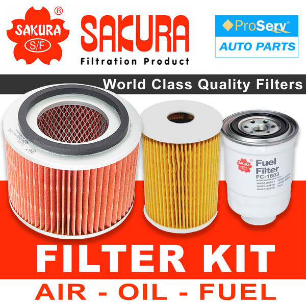 Oil Air Fuel Filter service kit for Nissan Patrol GU Y61 Series IV 3.0L ZD30D 2004-2007