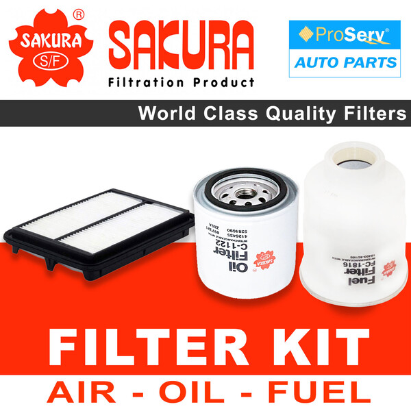 Oil Air Fuel Filter service kit for Nissan Navara D40 2.5D (Thai Built) 2008-2015