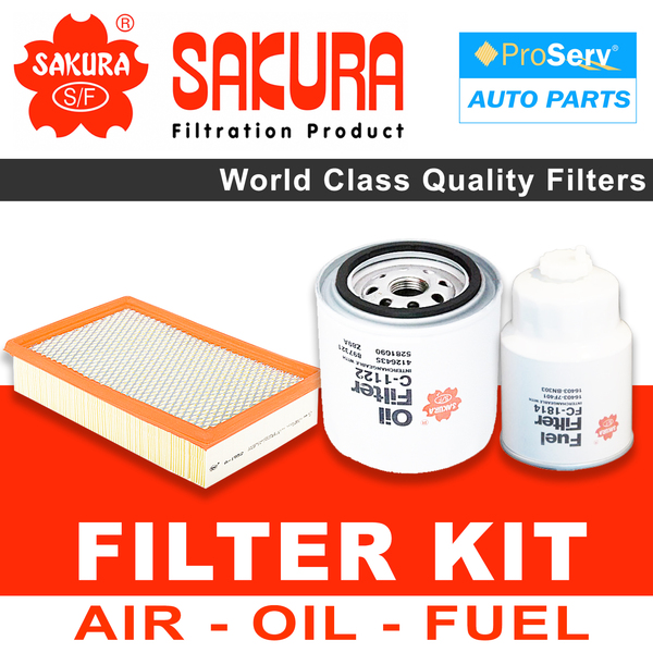 Oil Air Fuel Filter service kit for Nissan Navara D40 2.5D (Spain Built) 2005-2006