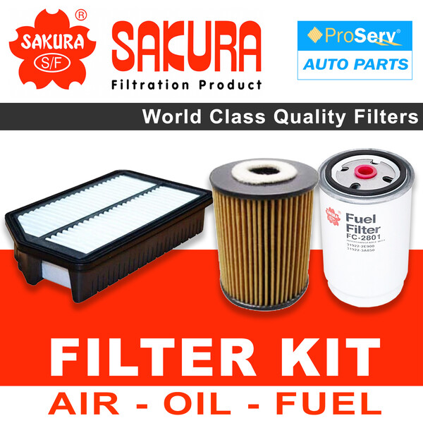 Oil Air Fuel Filter service kit for Hyundai i30 GD 1.6L Diesel 2012-2015