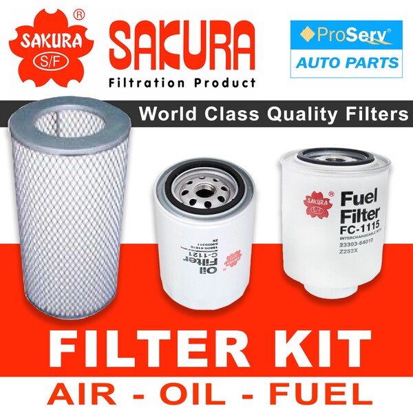 Oil Air Fuel Filter service kit for Toyota Hilux LN86 2.8L Diesel 1991-1997