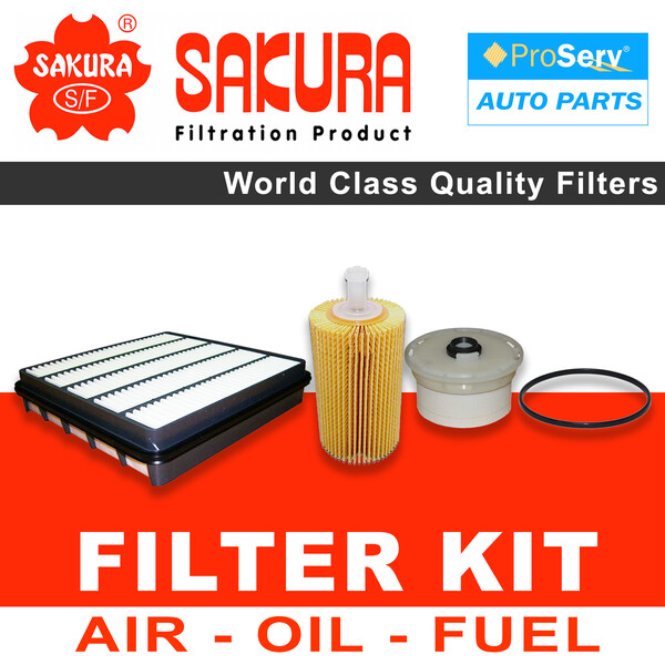 Oil Air Fuel Filter service kit for Toyota Landcruiser VDJ200 4.5 1VDFTV V8 Twin Turbo 2007-2017