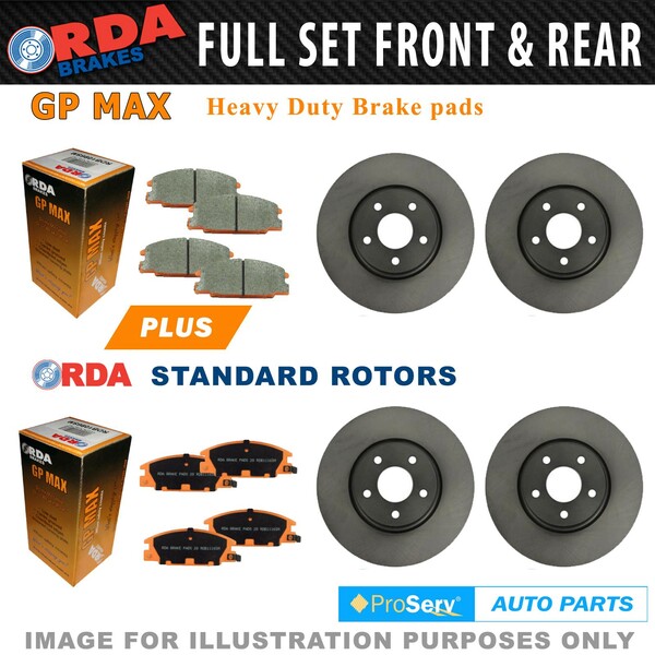 Full Set Disc Brake Rotors & Pad for Honda Civic ES 1.7L GLi Sed 01-05